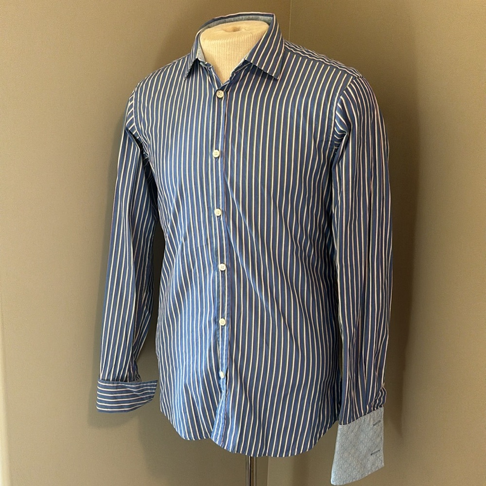 Ted Baker Long Sleeve Button Up Dress Shirt Cuff Detail